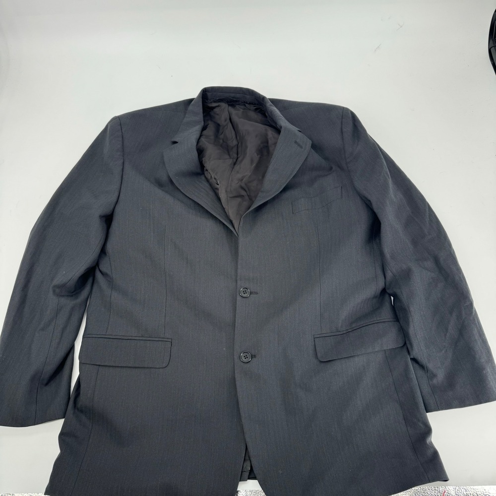 Brooks Brothers 346 Men's Charcoal Wool Blend Suit Jacket Blazer 46 LG